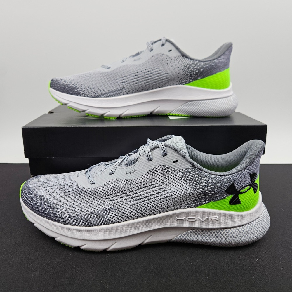 Under Armour HOVR Turbulence 2 Running Shoes Men's Size 11.5 Gray Neon Green